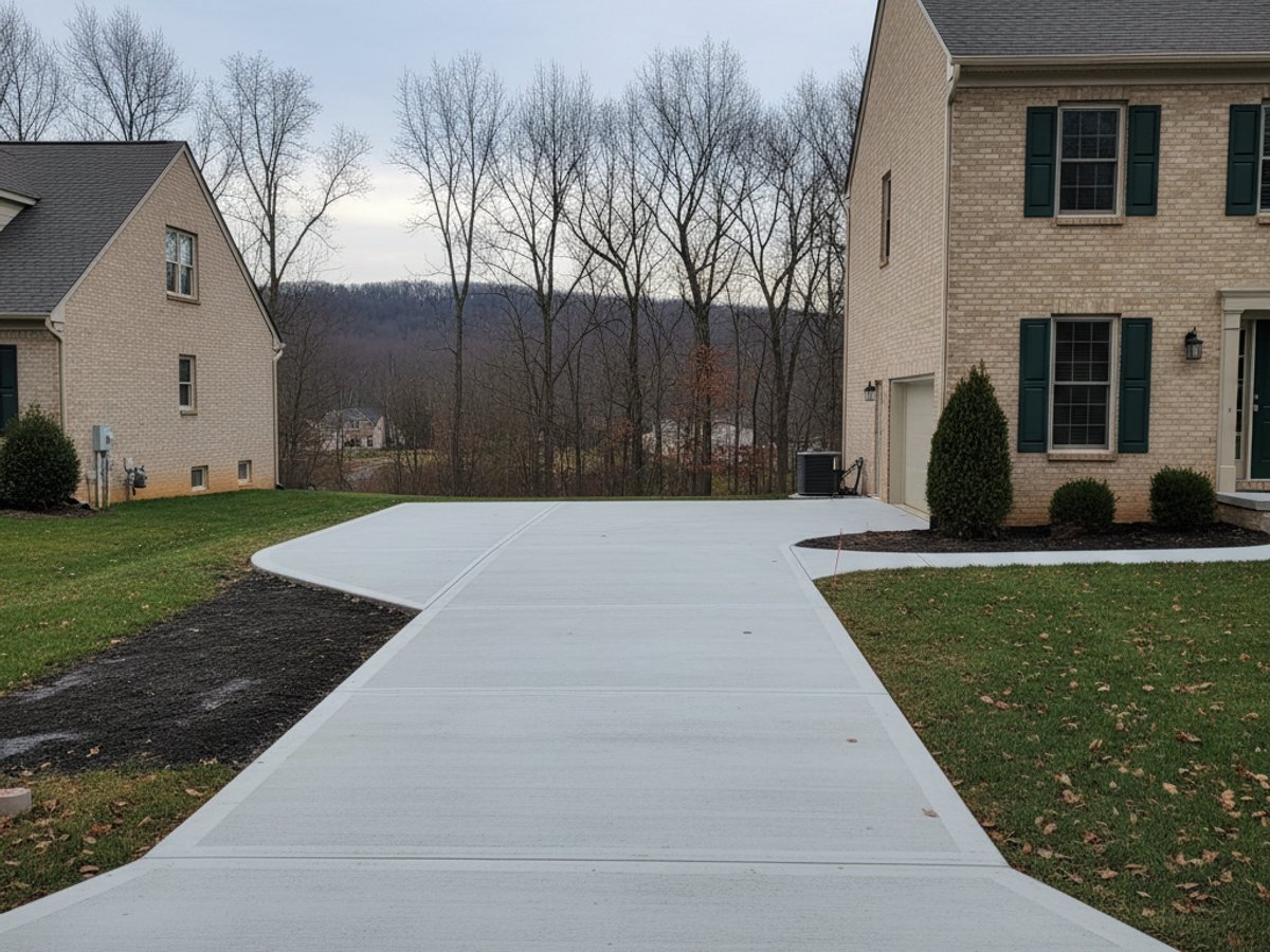 Concrete Driveways completed by Pacific Concrete Co in New Cumberland, PA